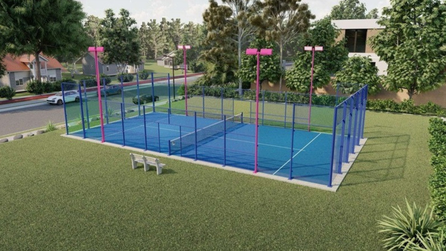 Padel Aluminum : terrain de padel en aluminium avec éclairage LED pour usage extérieur Terrain de padel Europa 3S SportSystemS zones à forts vents