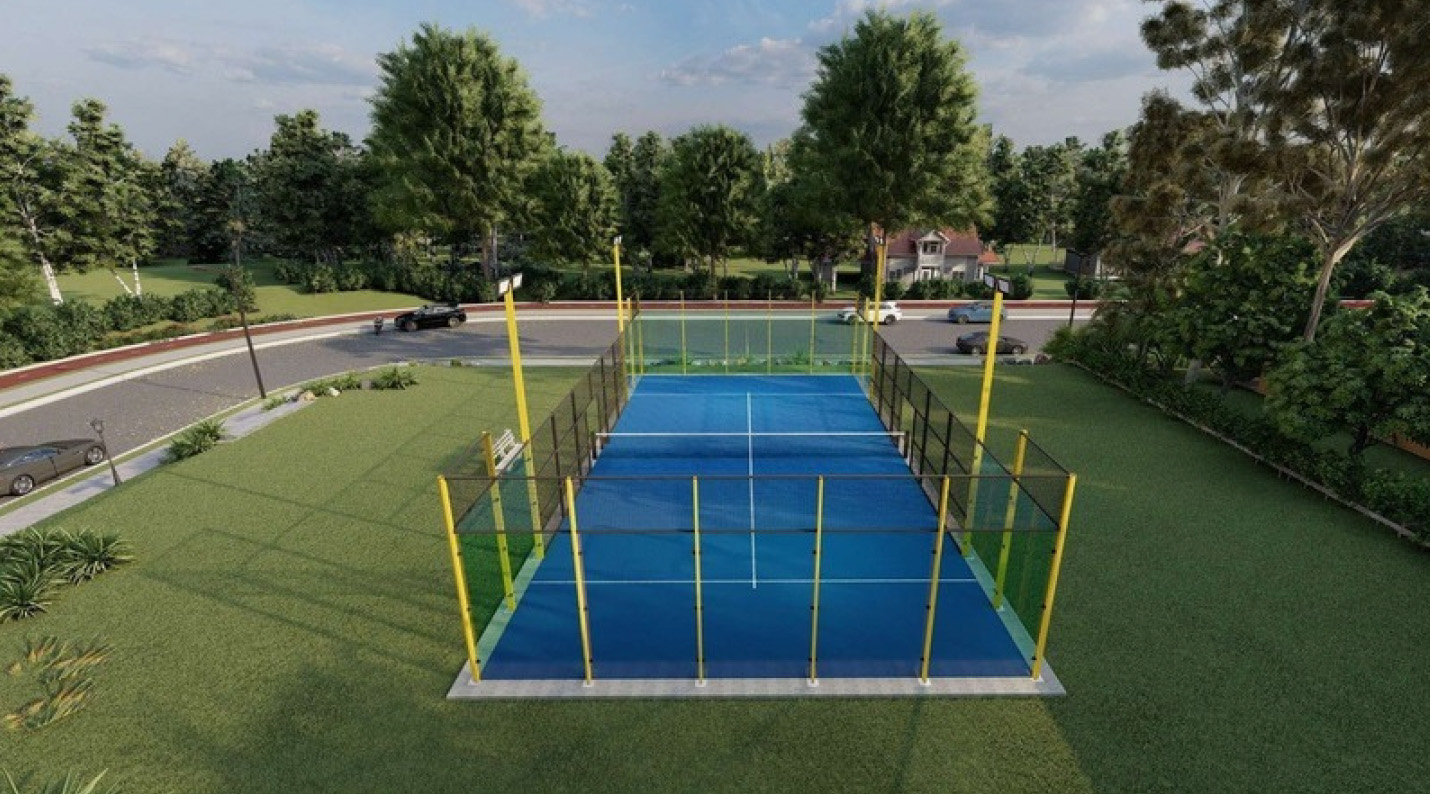 Terrain de padel en aluminium – Vue aérienne Terrain de padel Outdoor 3S SportSystemS